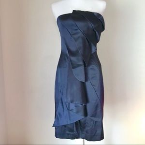 Adrianna Papell Boutique strapless ruffle dress 6
